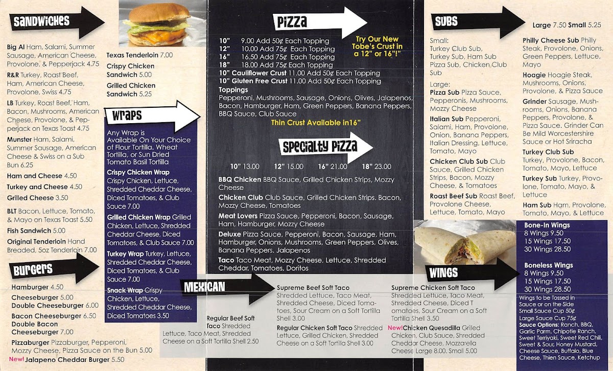 Thobe's Carry Out Photo Menu 6