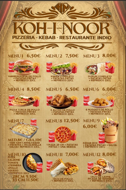 Kohinoor Photo Menu 5