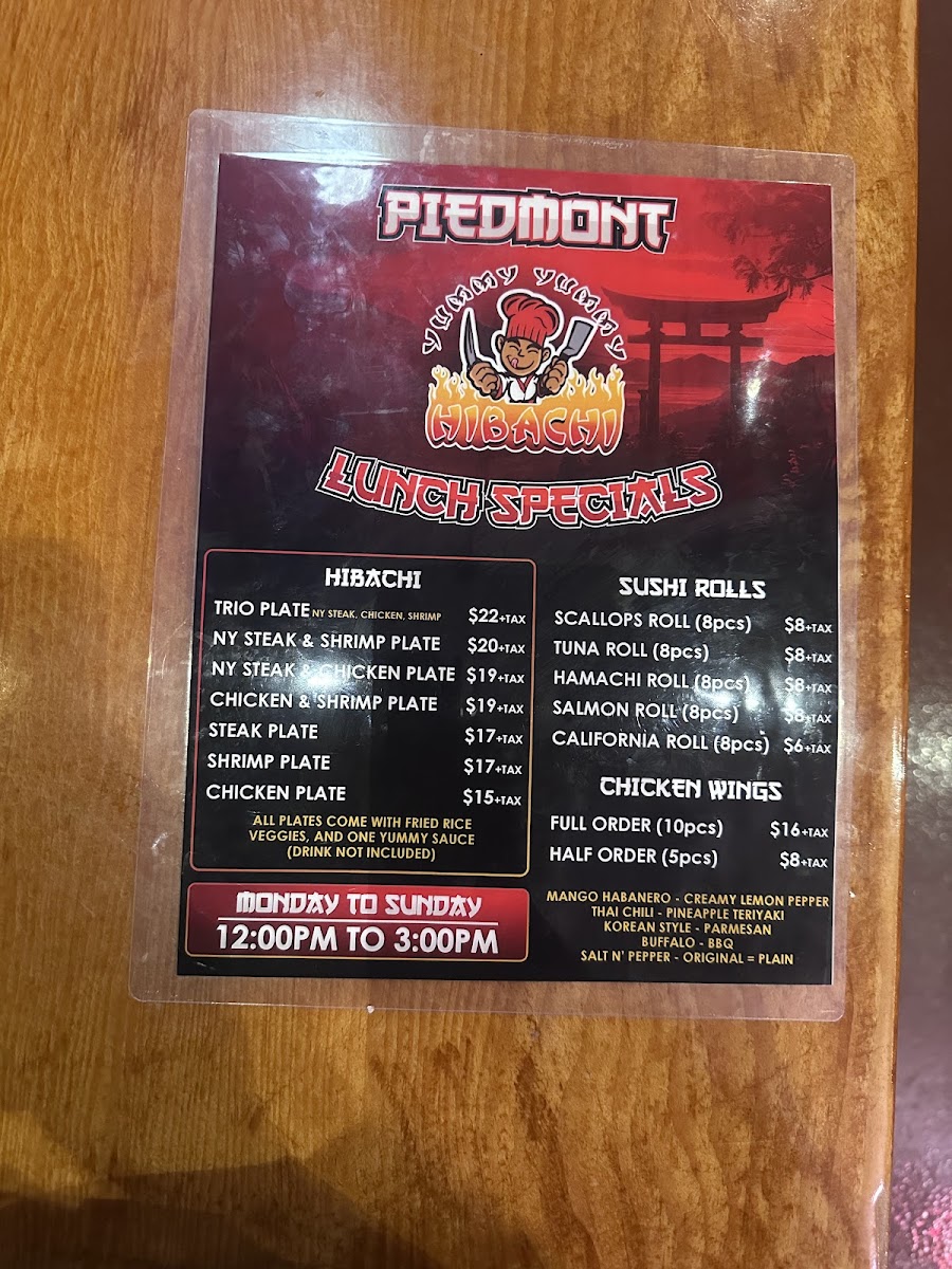 Yummy Yummy Hibachi Photo Menu 4