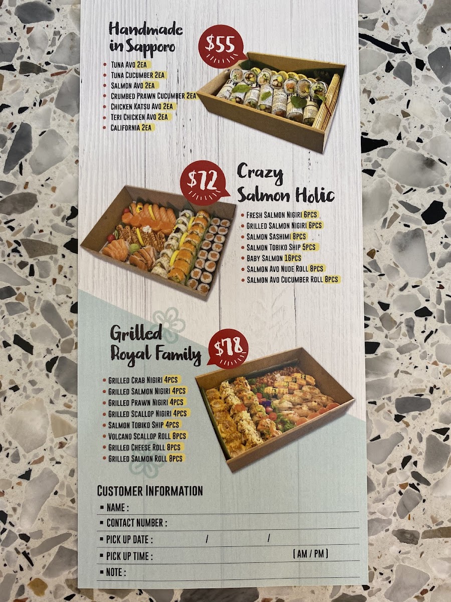 Little Sapporo St Clair (Sushi & Snack Bar) Photo Menu 1