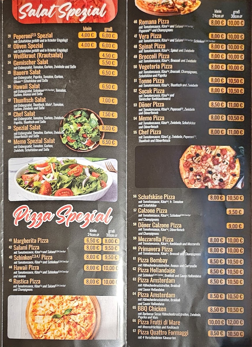 Memo (Döner & Pizza) Photo Menu 1