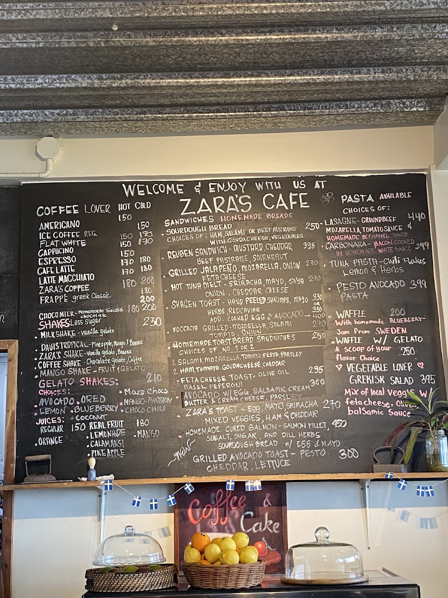 Zara's Cafe Photo Menu 2