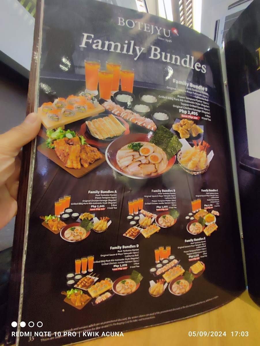 Botejyu SM City Tarlac Photo Menu 4