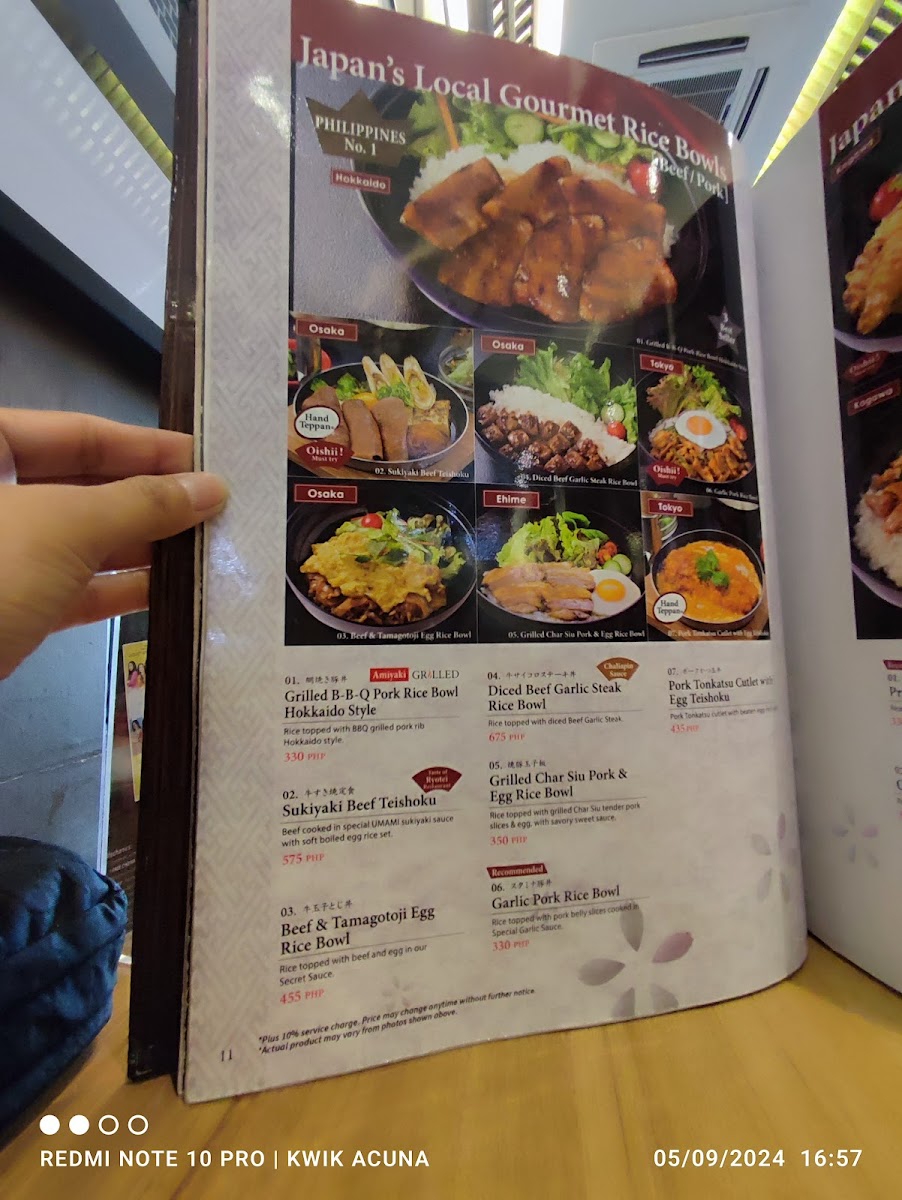 Botejyu SM City Tarlac Photo Menu 7