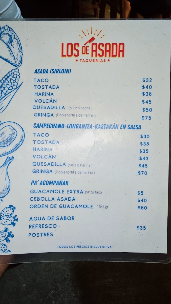 Los de Asada Taquerías Photo Menu 1