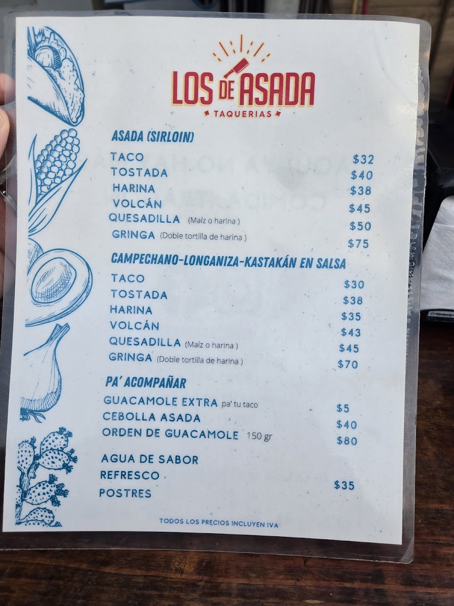 Los de Asada Taquerías Photo Menu 2