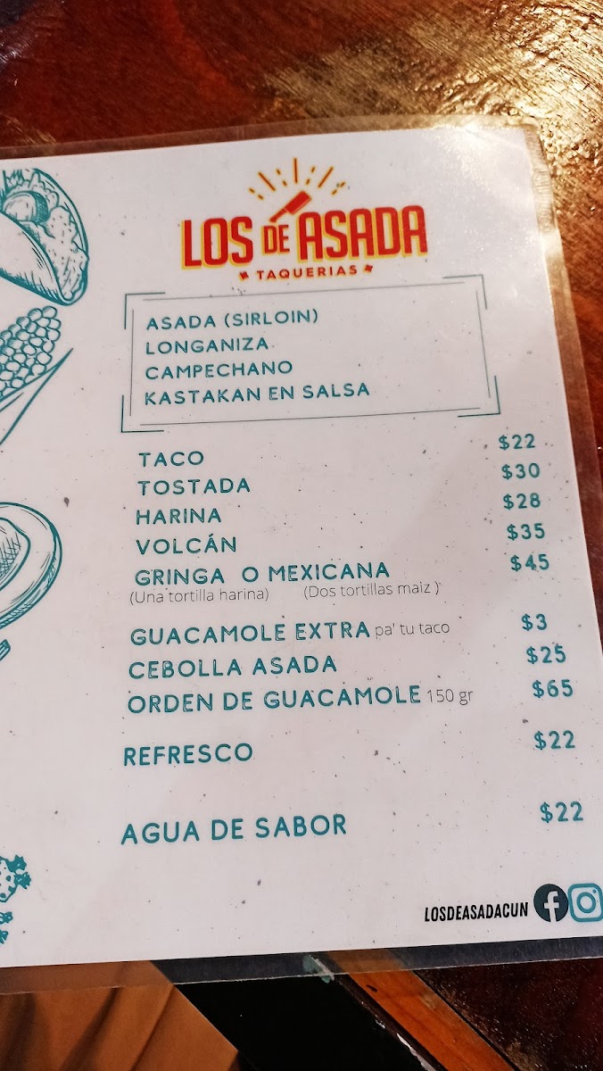 Los de Asada Taquerías Photo Menu 3
