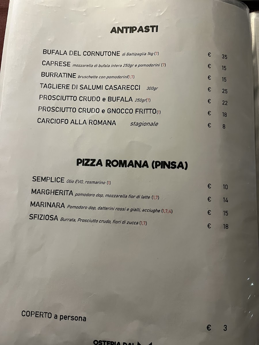 Osteria dal Cornuto Photo Menu 1