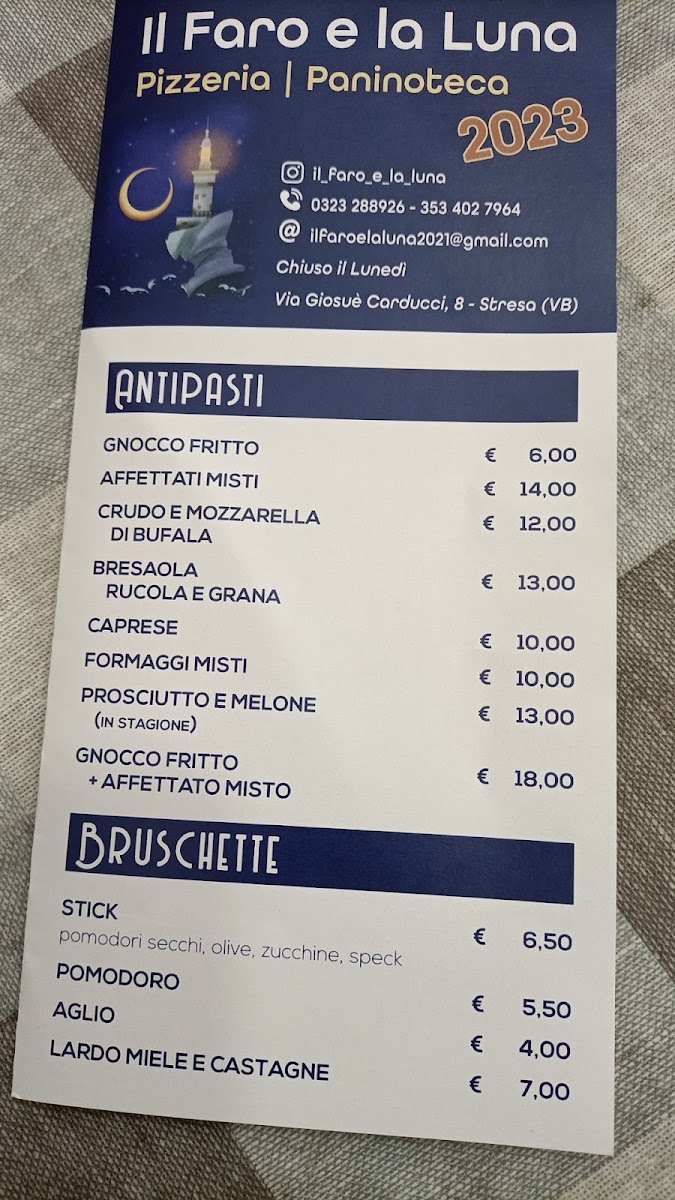 Il Faro e la Luna Photo Menu 6
