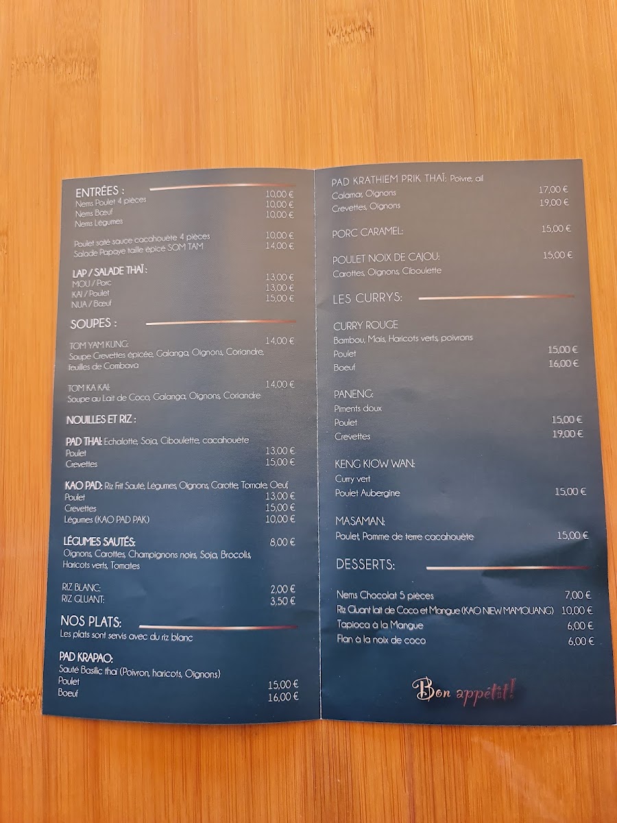 Oe' Thaï Photo Menu 4
