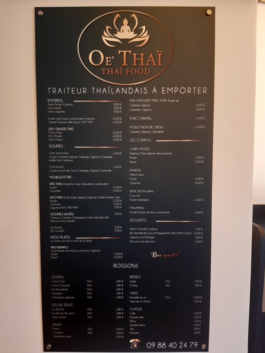 Oe' Thaï Photo Menu 6