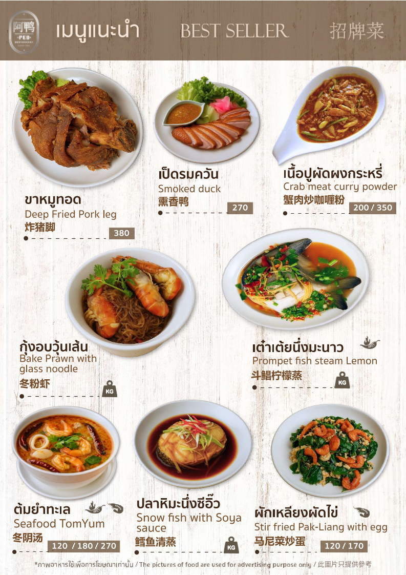 Ped Restaurant Photo Menu 9