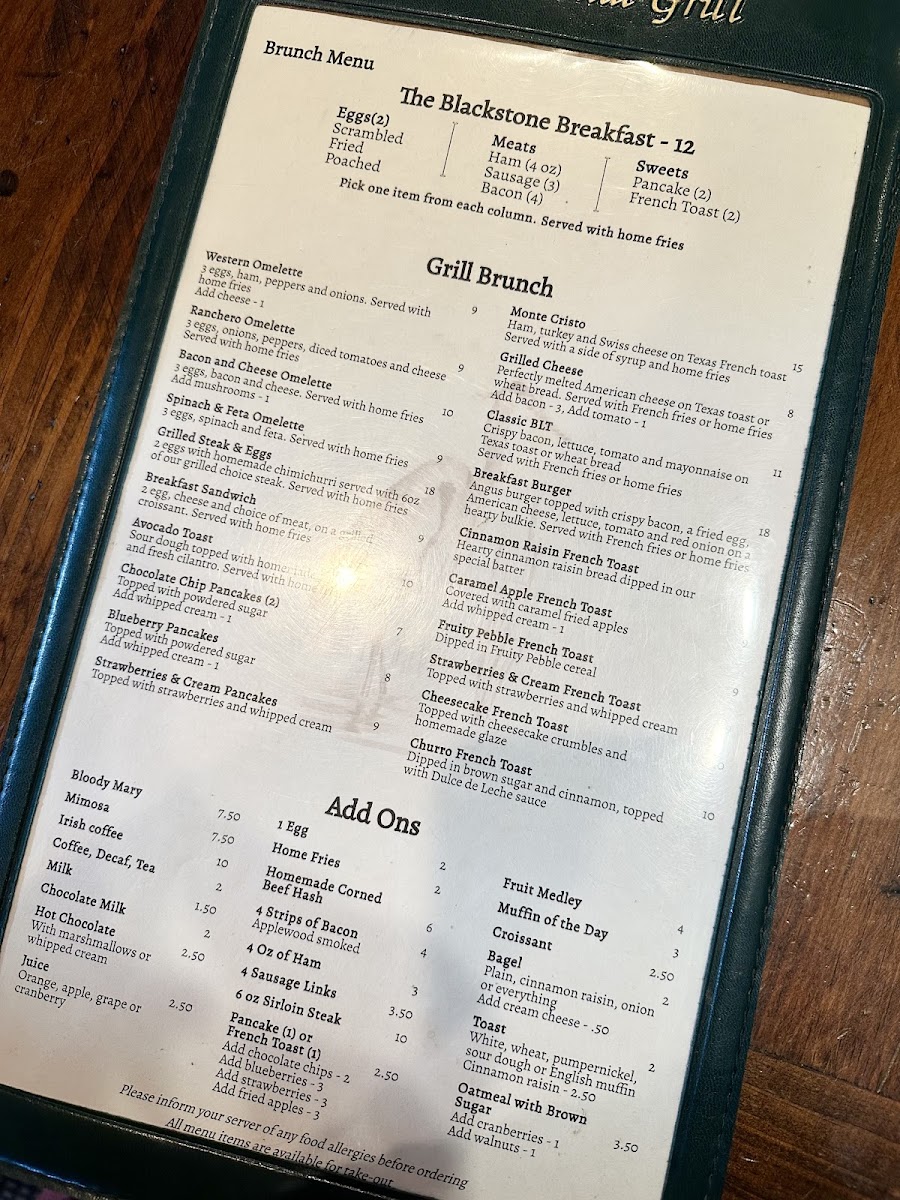 The National Grill Photo Menu 4