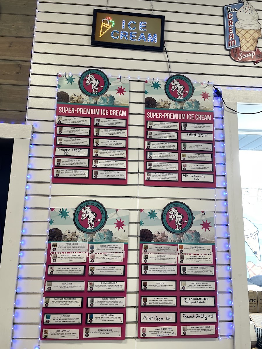 Delaney's Ice Cream Shoppe Farley Photo Menu 1