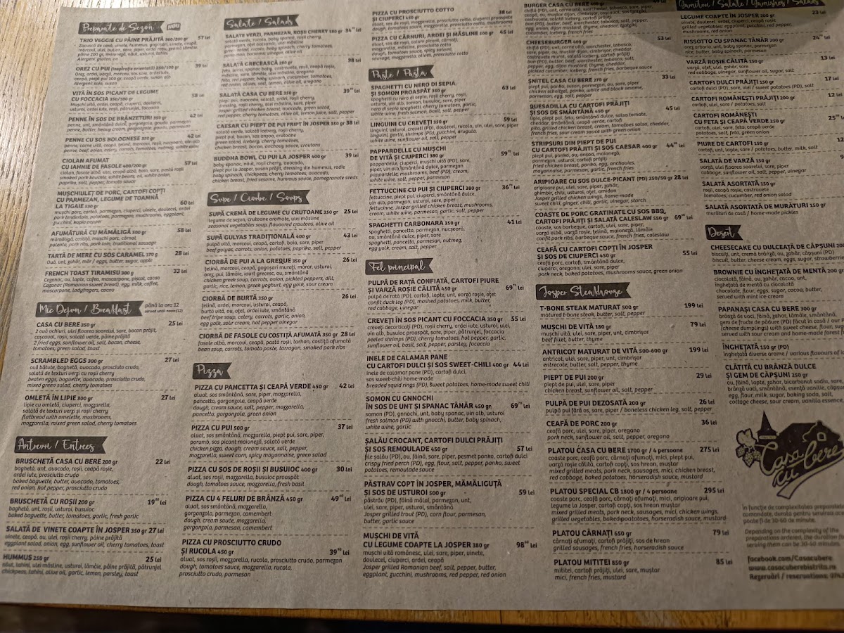 Restaurant Casa cu Bere (Bistrița) Photo Menu 7