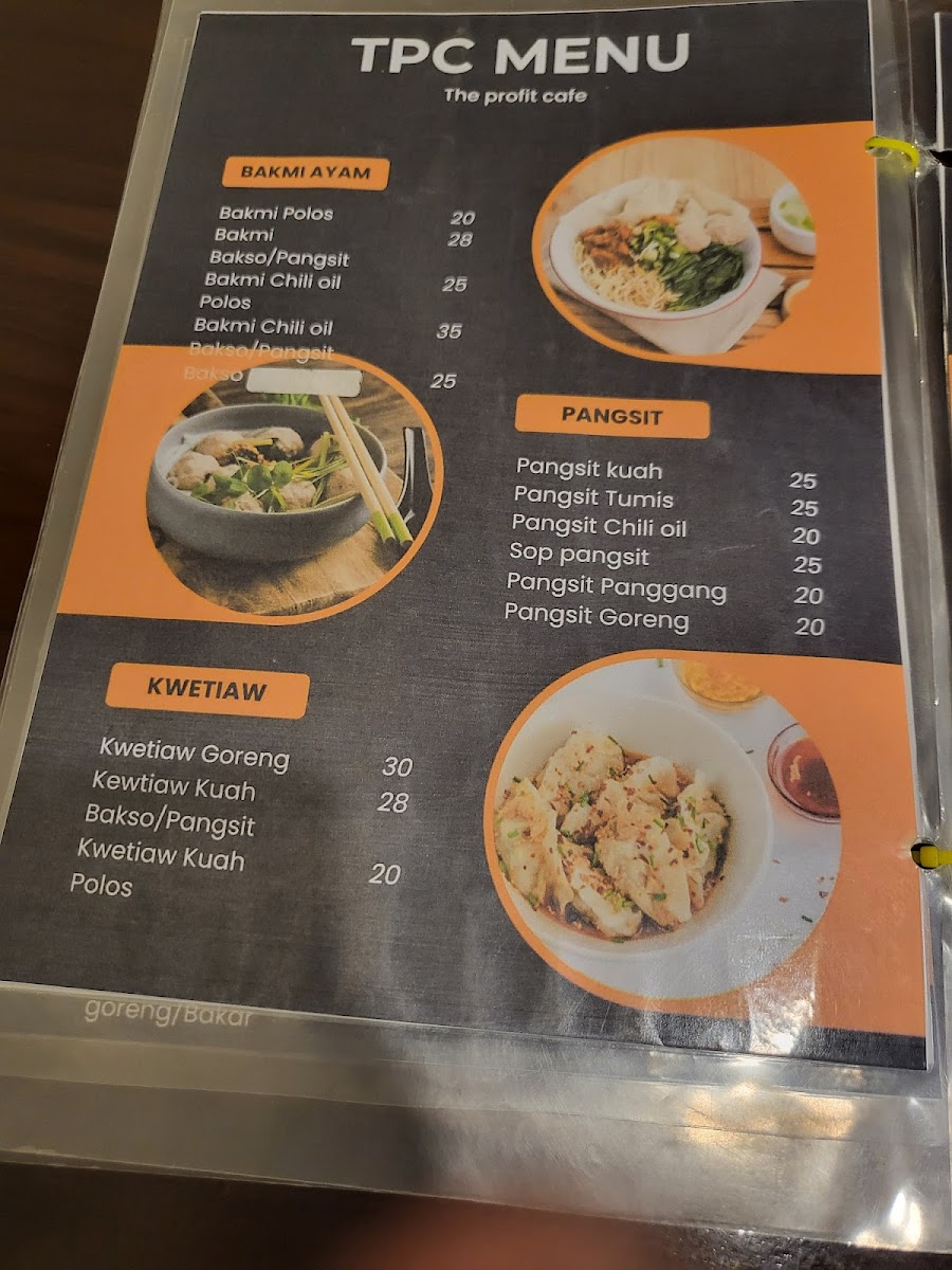 The Profit Cafe Photo Menu 2