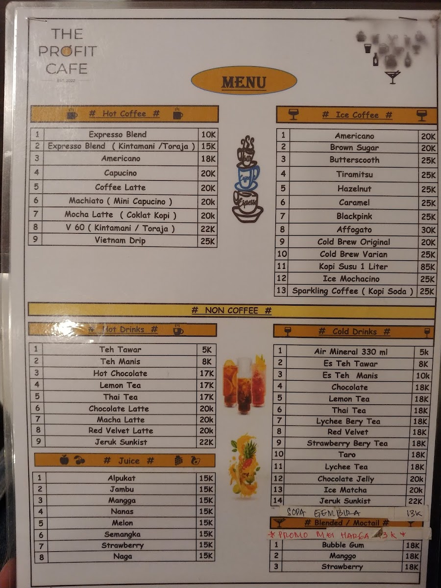 The Profit Cafe Photo Menu 5