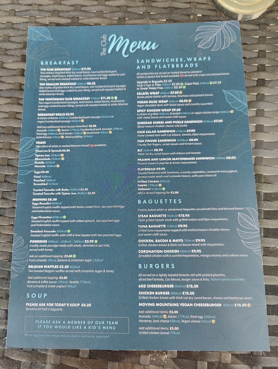 The Terrace Bar and Grill Photo Menu 1