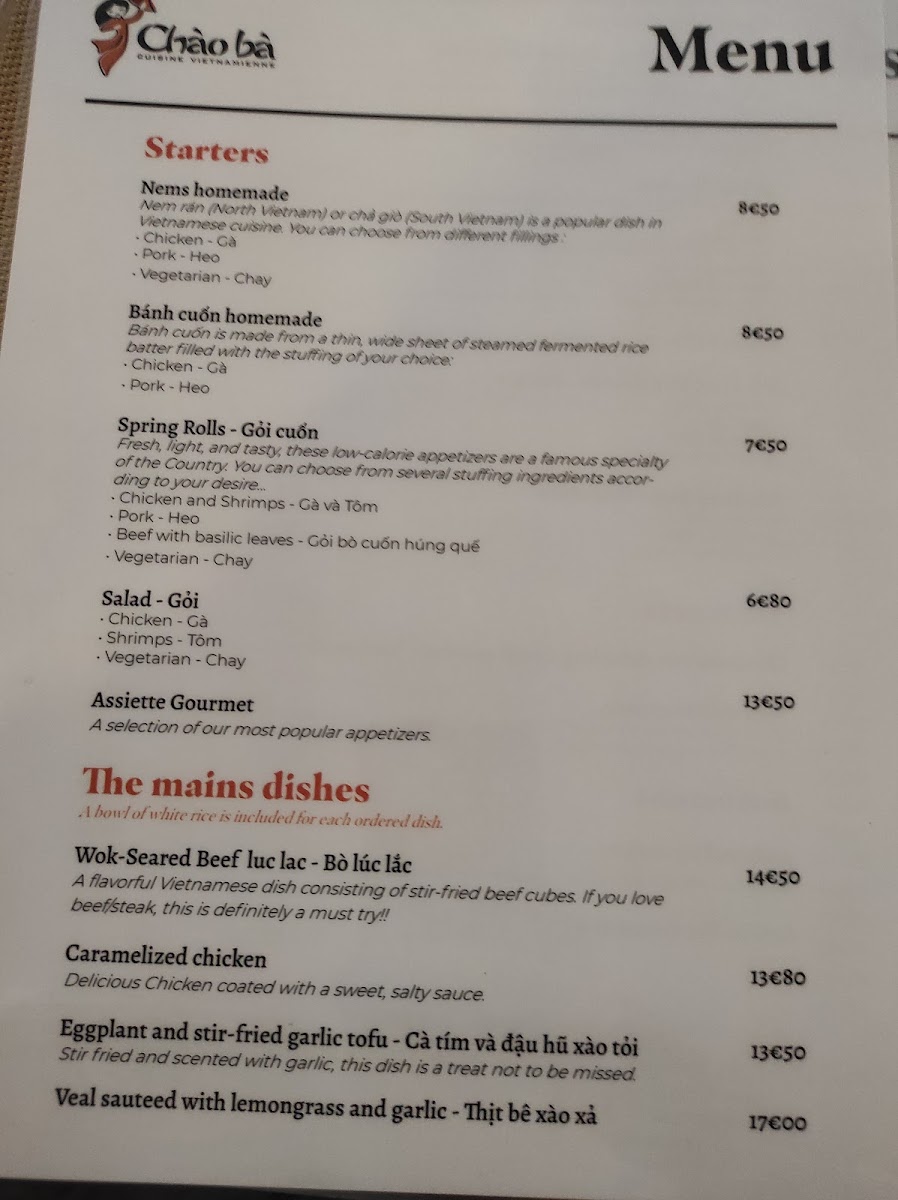 Chào bà restaurant Photo Menu 7