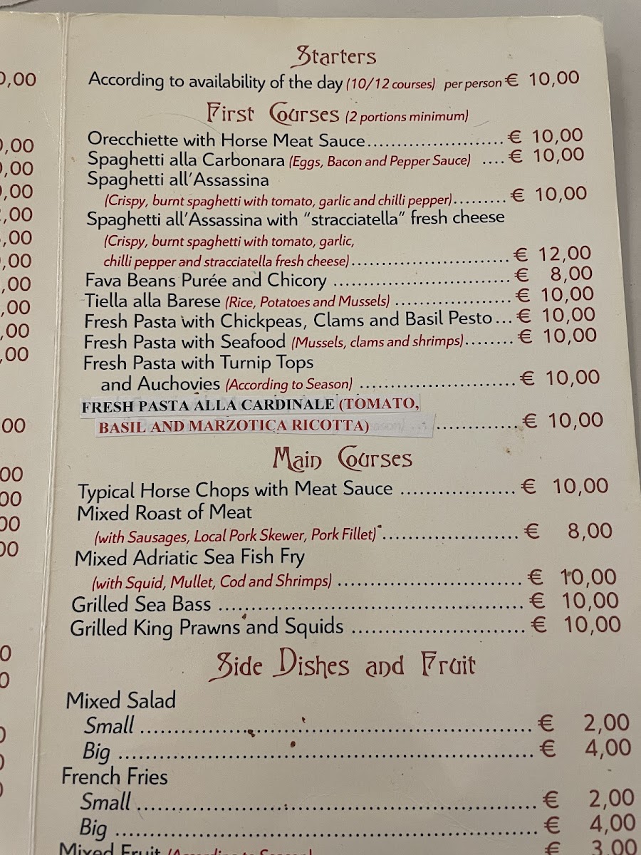 Osteria Travi Buco Photo Menu 5