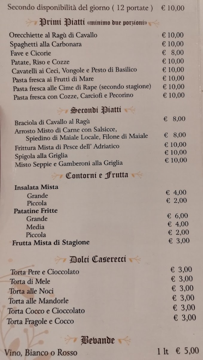 Osteria Travi Buco Photo Menu 6