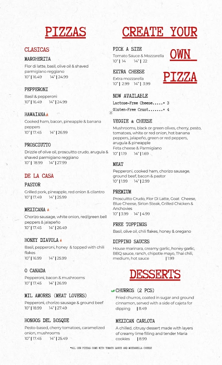 Bluffs Pizza Pub Photo Menu 2