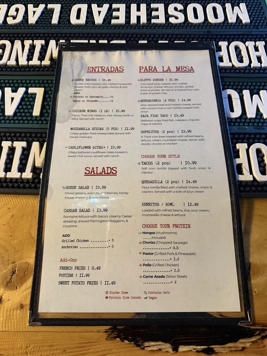 Bluffs Pizza Pub Photo Menu 7
