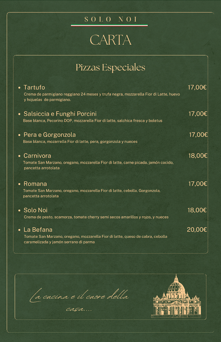 Solo Noi Ristorante Photo Menu 4