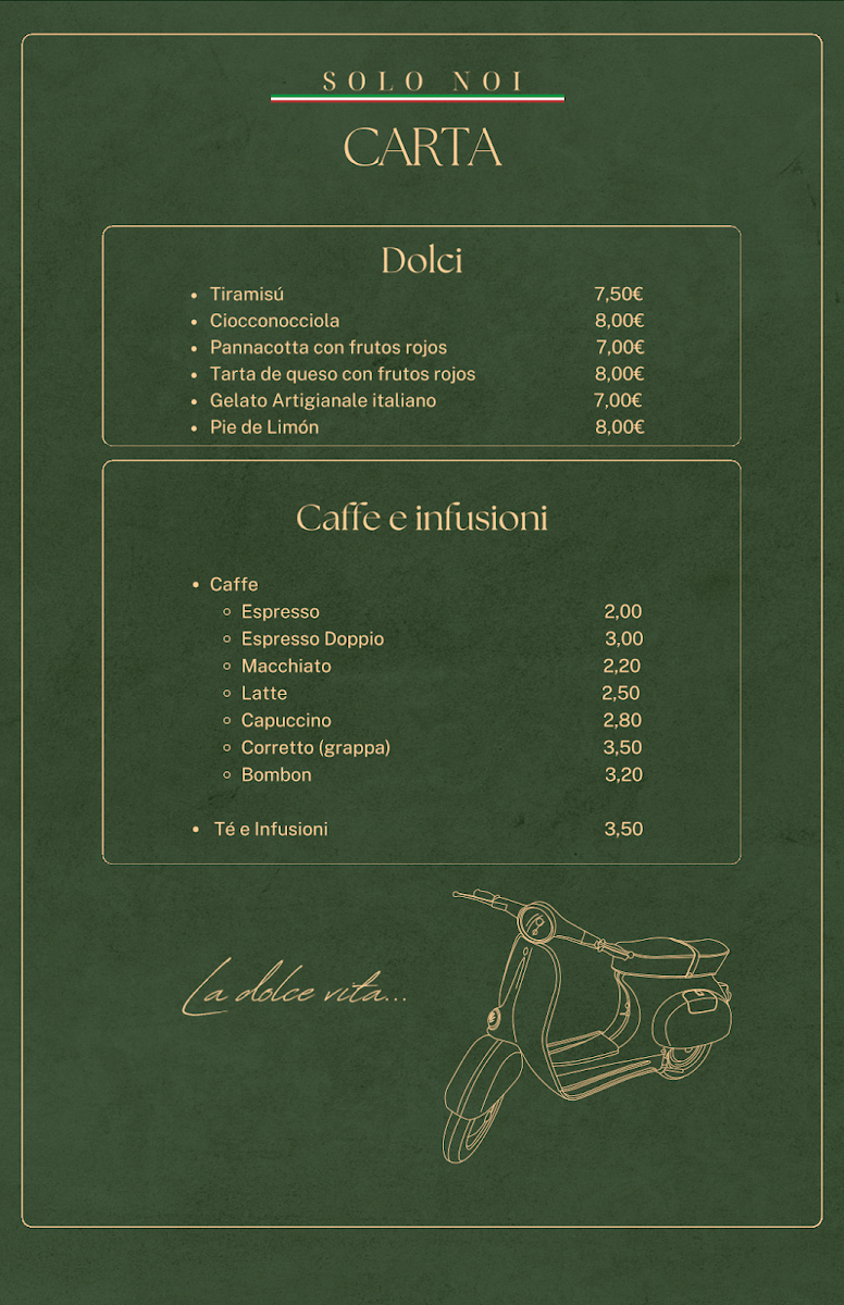 Solo Noi Ristorante Photo Menu 6