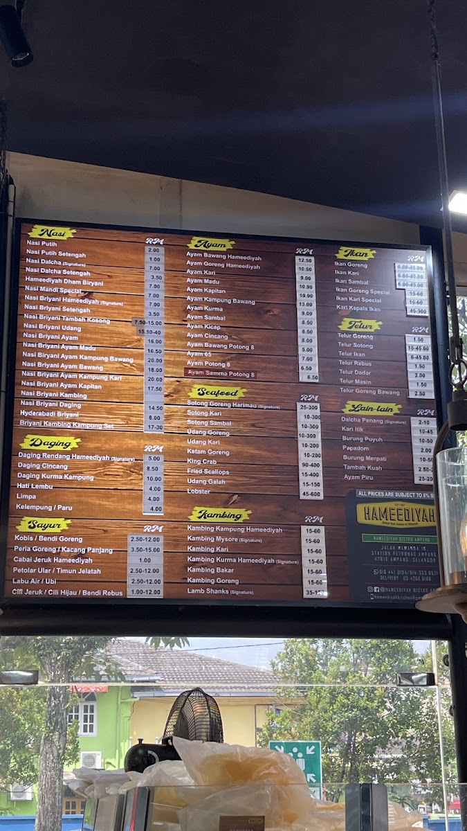 Hameediyah Bistro Ampang K.L Photo Menu 3