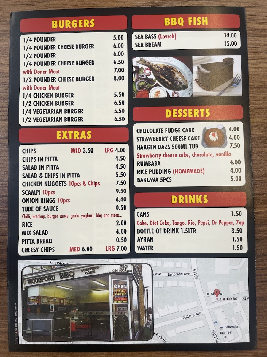 Woodford BBQ Photo Menu 1