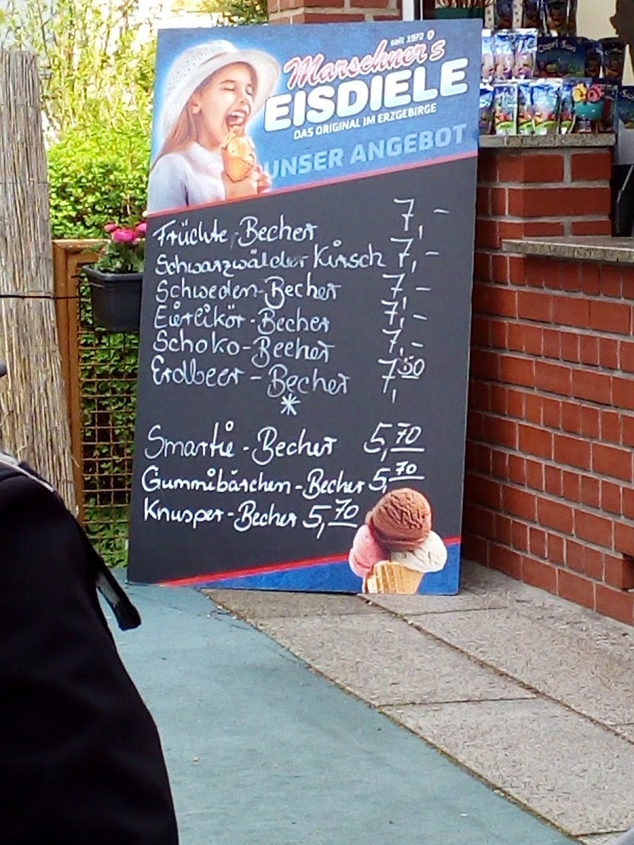Marschner's Eisdiele Photo Menu 1
