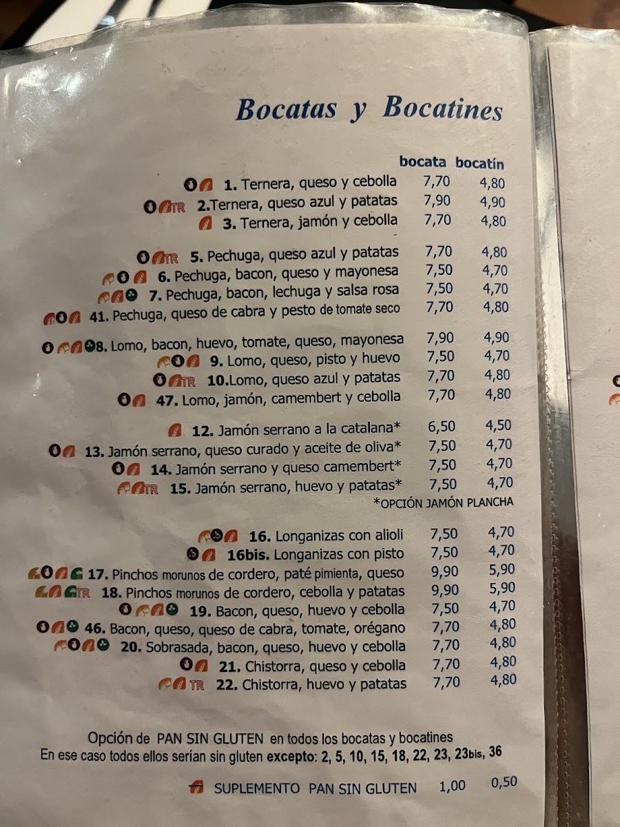 Bocatin del Carmen Photo Menu 2