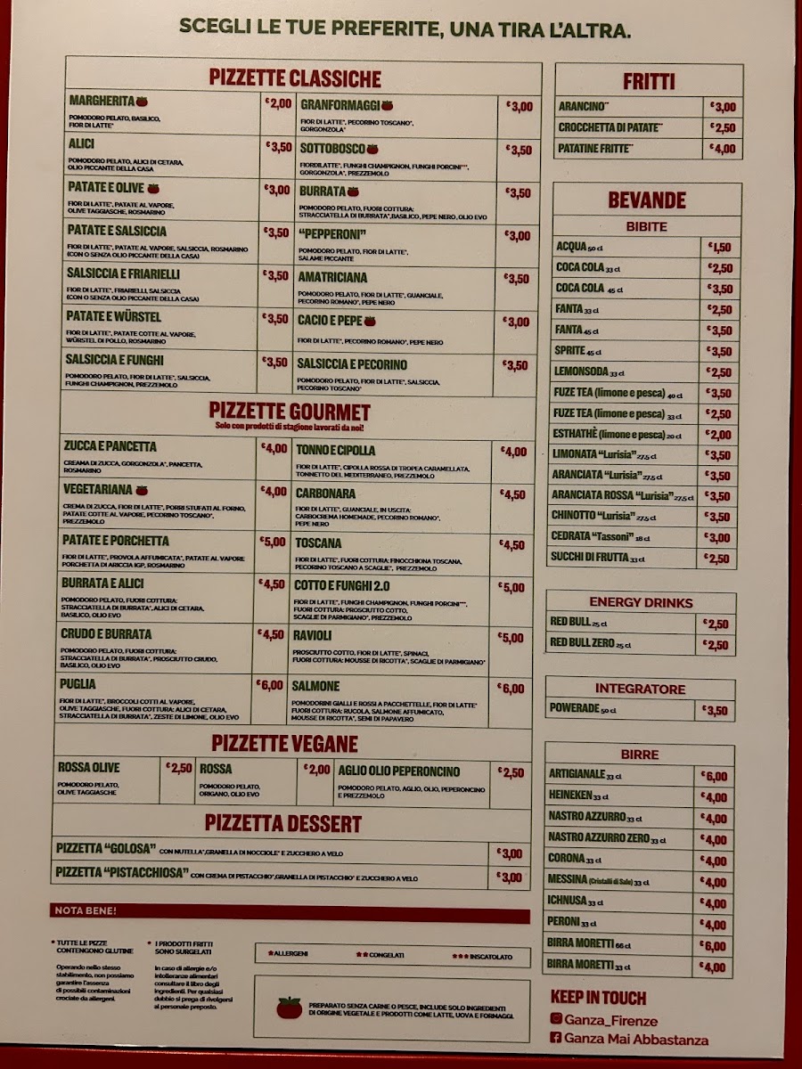 Pizzeria al taglio Ganza - Mai Abbastanza Photo Menu 4