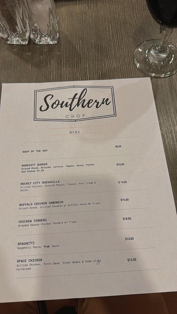 The Southern Chop Photo Menu 2