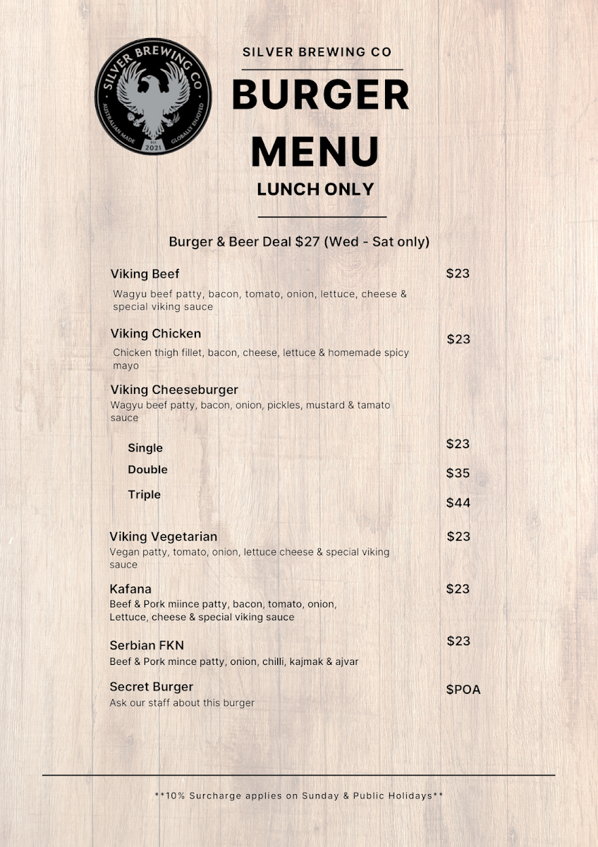 Silver Brewing Co Photo Menu 3