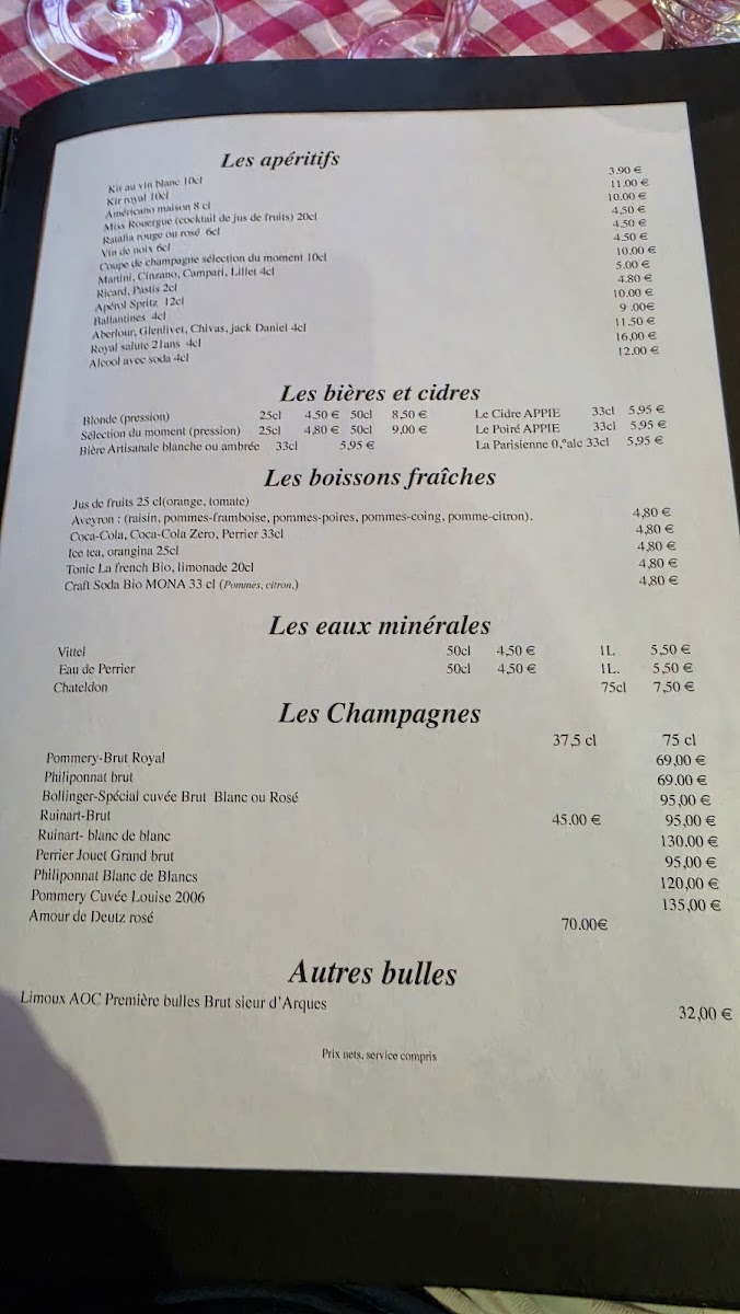 L’Auberge Aveyronnaise Photo Menu 3