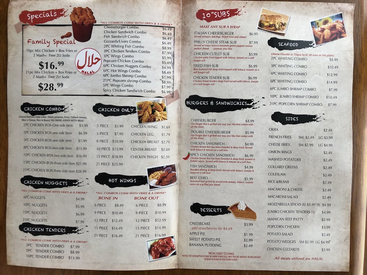 Crown Fried Chicken Fayetteville Photo Menu 8