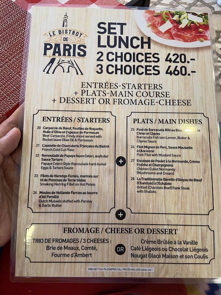 Le Bistrot De Paris Photo Menu 9