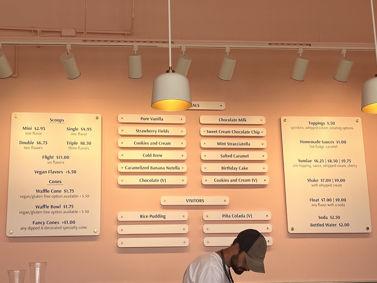 Wandering Cone Creamery Photo Menu 2