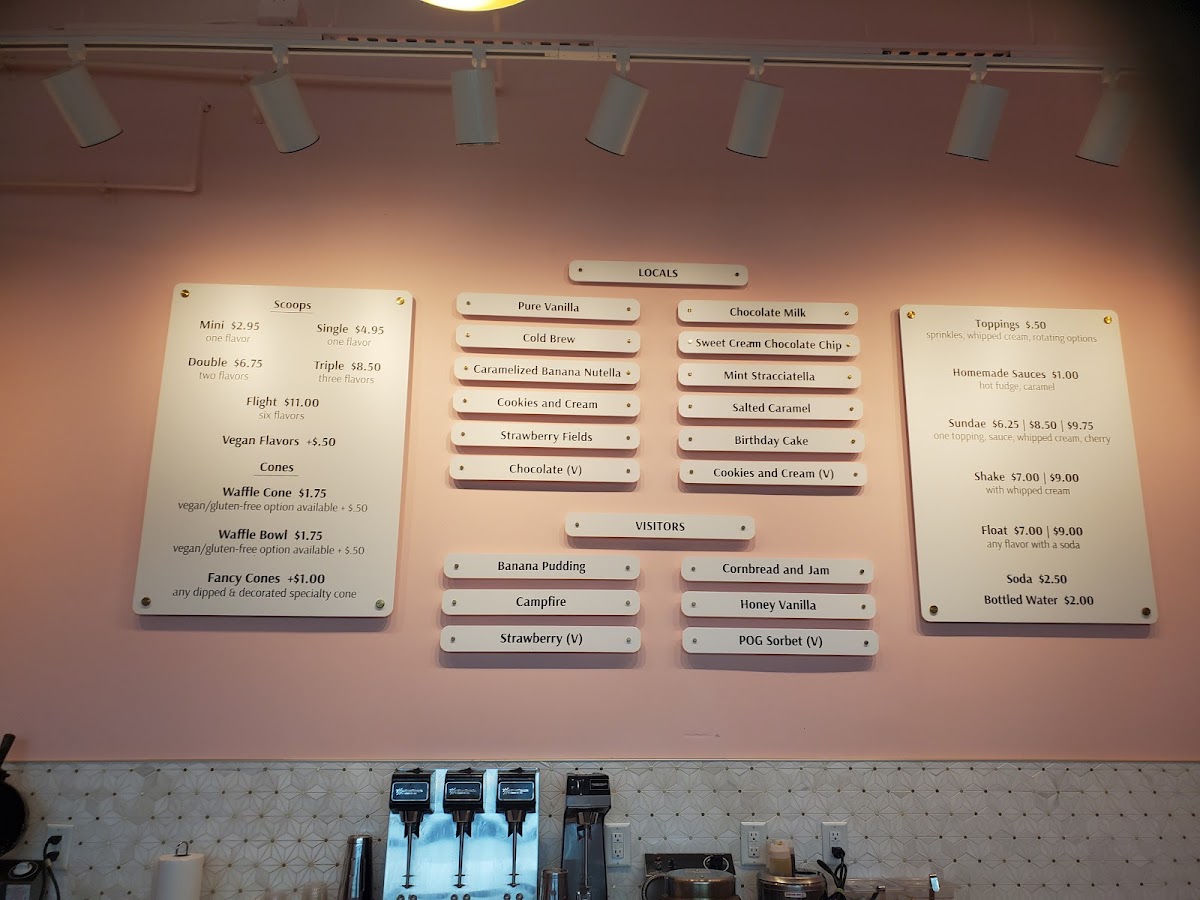 Wandering Cone Creamery Photo Menu 3