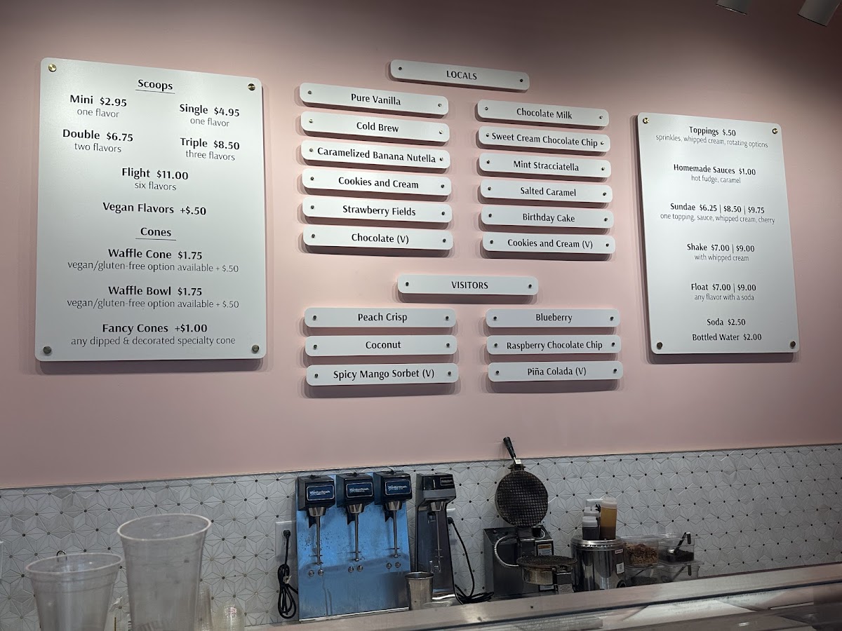 Wandering Cone Creamery Photo Menu 4