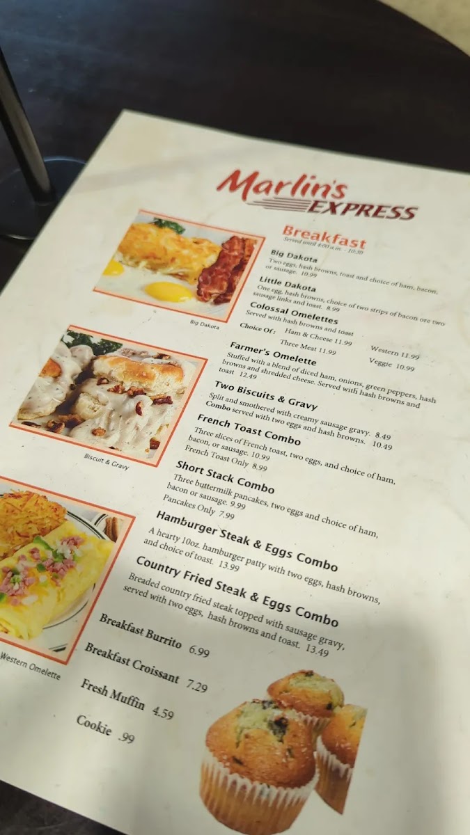 Marlin's Express Photo Menu 1