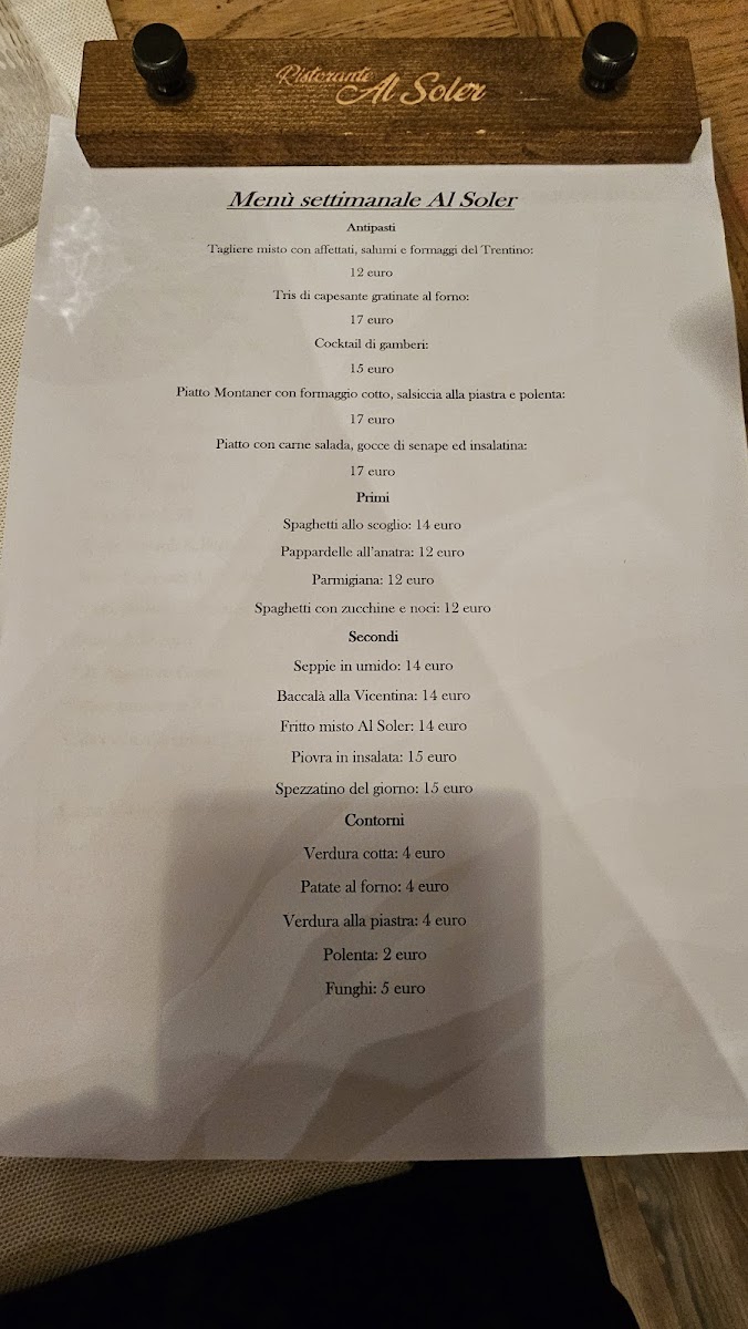 Ristorante Al Soler Photo Menu 3