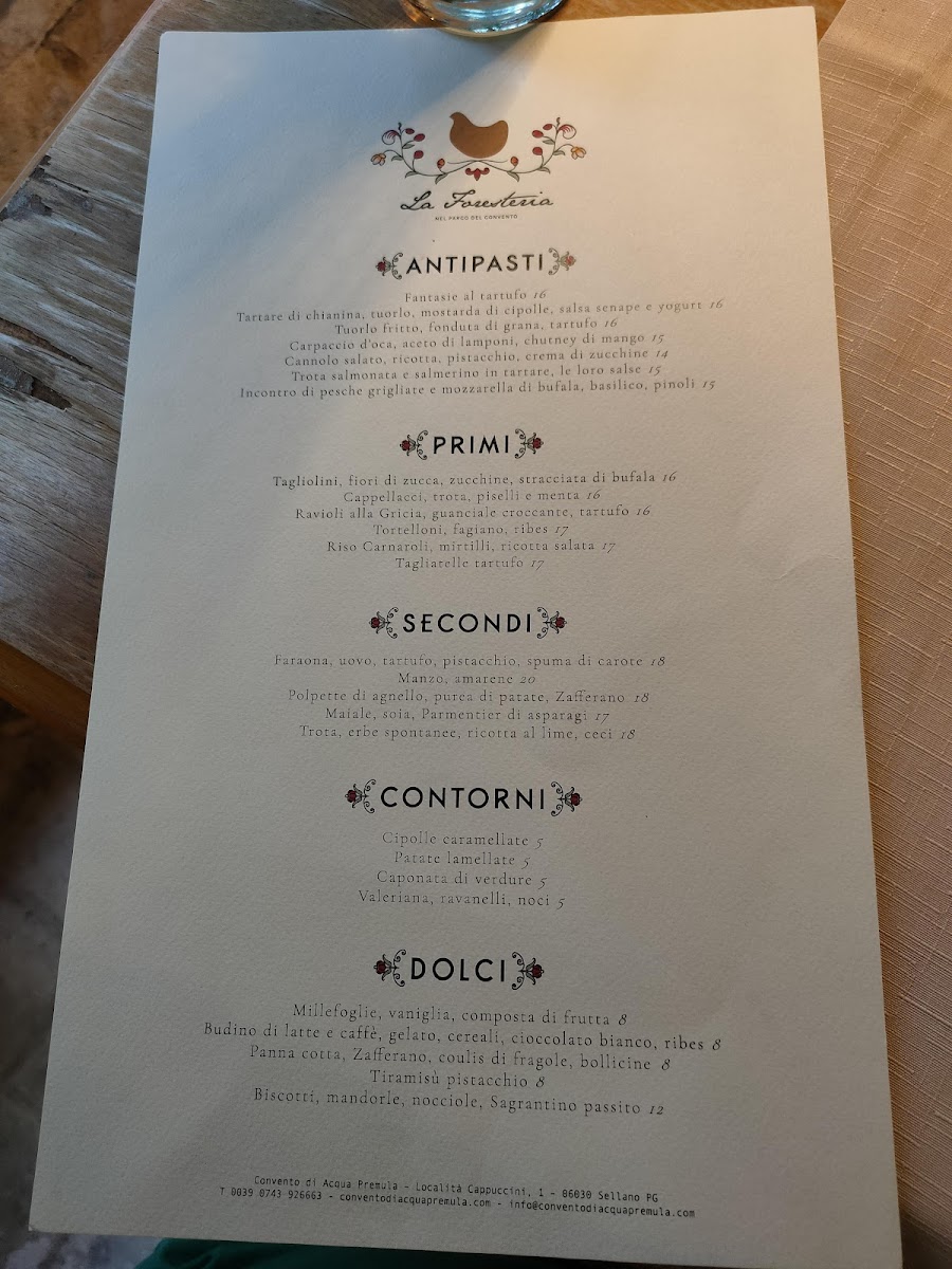 La Foresteria - Bistrot Moderno Photo Menu 1