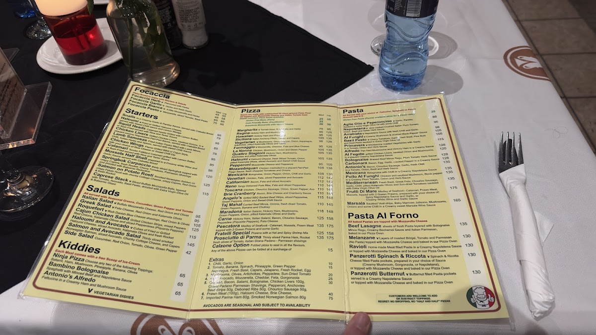Fratelli Ferndale Photo Menu 2