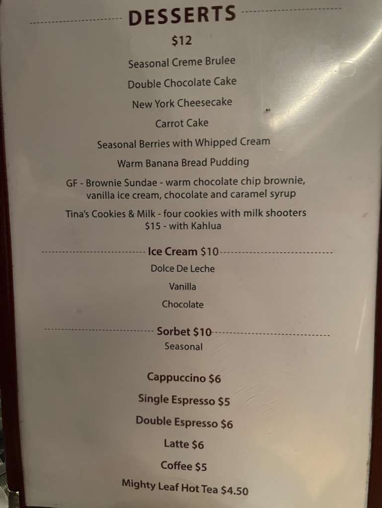 DePaul's Table Steakhouse Photo Menu 9