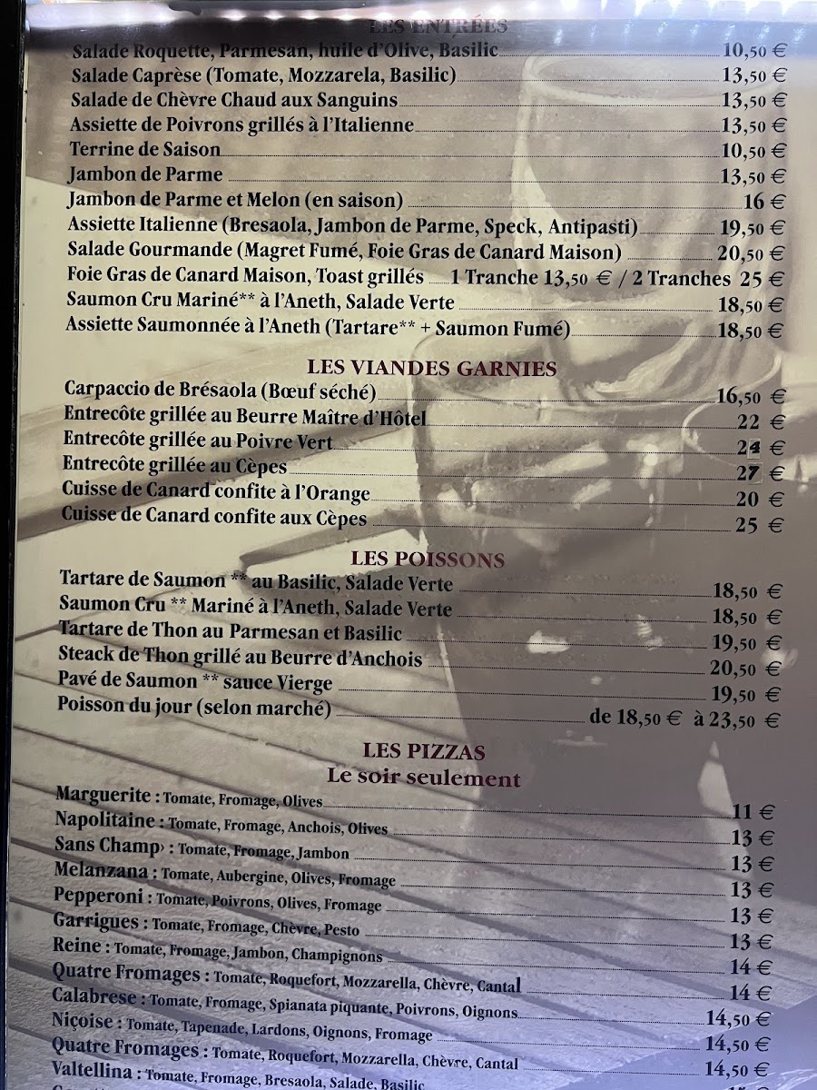 Restaurant La Treille Photo Menu 1