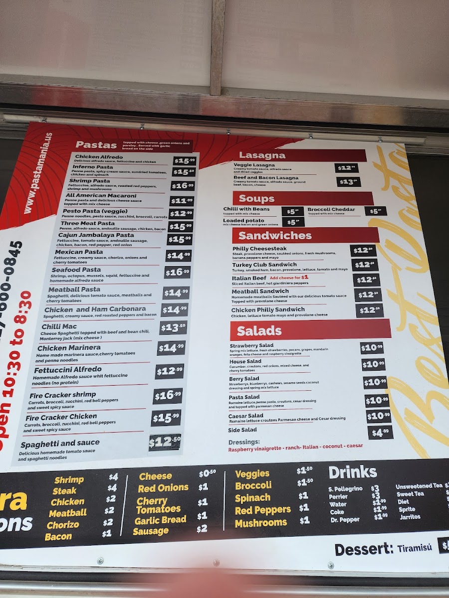 Pastamania Photo Menu 2