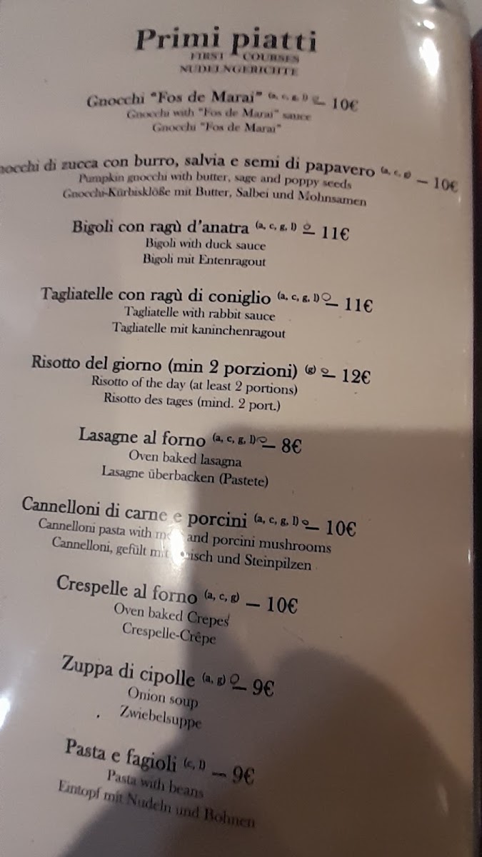 Trattoria Ristoro Fos De Marai Photo Menu 4